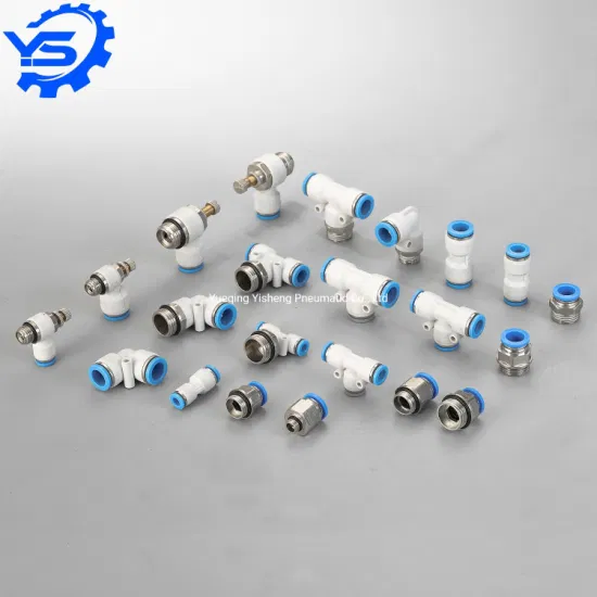 1/8" 1/4" 3/8" 1/2" Pneumatic Machine Cylinder Parts Accessories Push to Connect Connector Pneumatic Air Tube Fitting